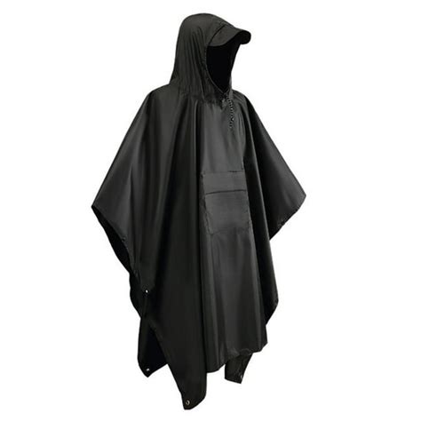 Unisex Rain Poncho Hooded Waterproof Raincoat Jacket For Adults Women