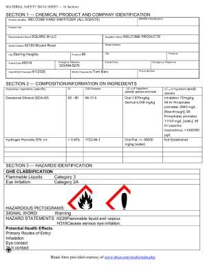 Fillable Online Uslegalforms Comform Library121310MATERIAL SAFETY