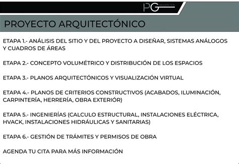 PG Arquitectos 1 PROYECTO ARQUITECTÓNICO Y ELABORACIÓN DE PLANOS