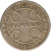 1 Centavo Leprosarium Coinage Colombia Numista