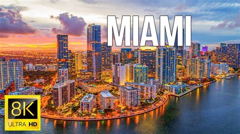 Miami Florida United States K Ultra Hd Drone Footage Fps Youtube