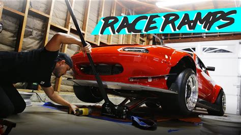 MAZDA MIATA LOWERING FROM TALL JACK STANDS OR RACE RAMPS OMGMIATA