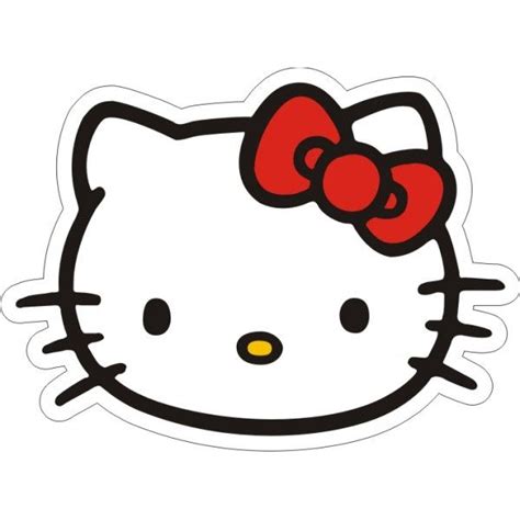 Hello Kitty Red Bow | Şirin çizim, Sticker tasarımı, Çıkartma