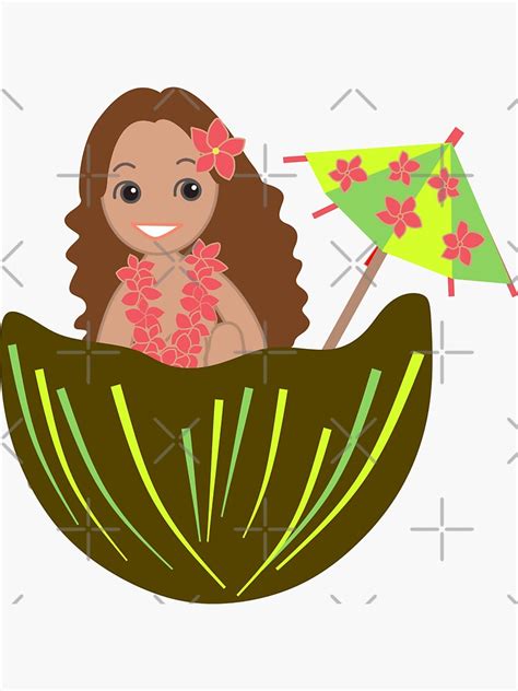 Coconut Girl Aesthetic Sticker By Color Mypalette Redbubble