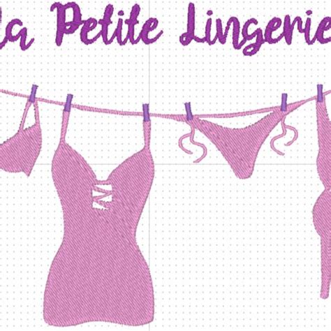 Motif Broderie Machine Petite Lingerie En X Cm