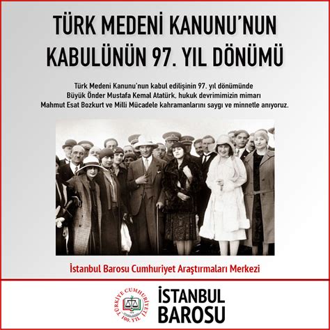 Türk Medeni Kanunu nun Kabul Edilişinin 97 Yıl Dönümü