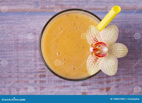 Mango Banana Milkshake With Fruits Stock Photo Image Of Fresh