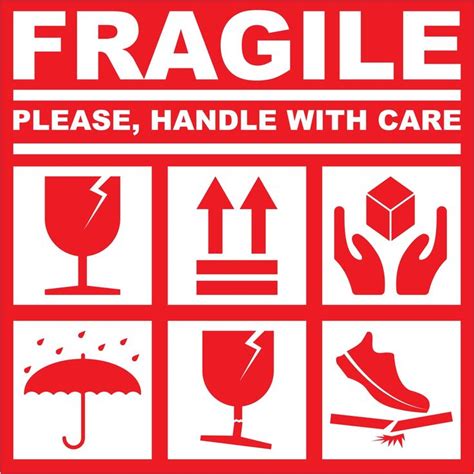 Printable Fragile Handle with Care Sign