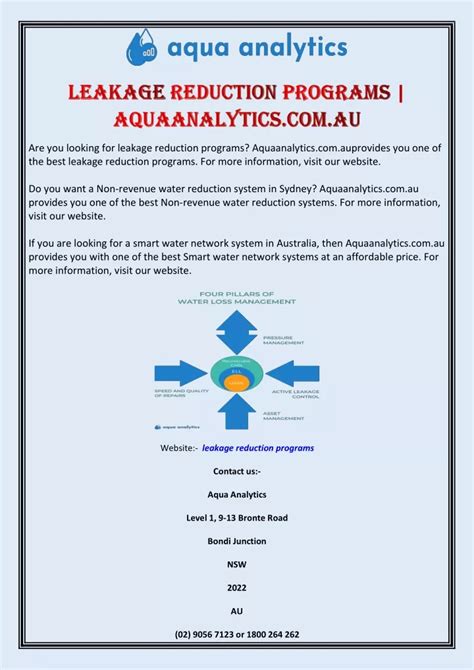 Ppt Leakage Reduction Programs Aquaanalytics Au Powerpoint