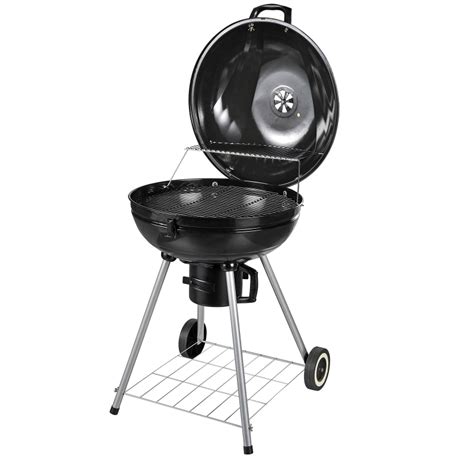 Outsunny Portable Round Kettle Charcoal BBQ Grill Outdoor Barbecue