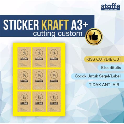 Jual Cetak Sticker Kraft Samson A Stiker Coklat Stiker Label