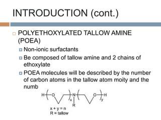 Polyethoxylated Tallow Amine Poea Ppt