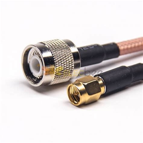 Connecteur de câble coaxial mâle à mâle Droit TNC à SMA droite pour le