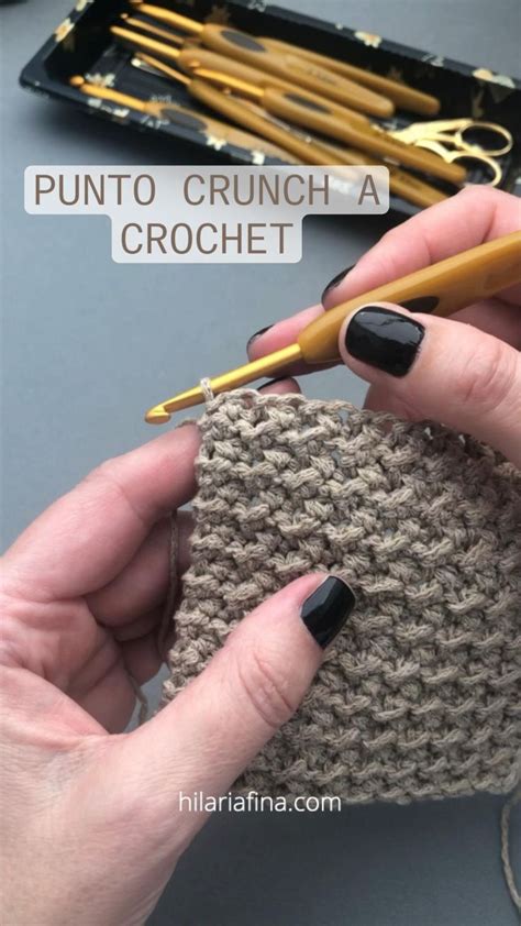 Punto Crunch A Ganchillo Crunch Crochet Stitch Tejidos De Ganchillo