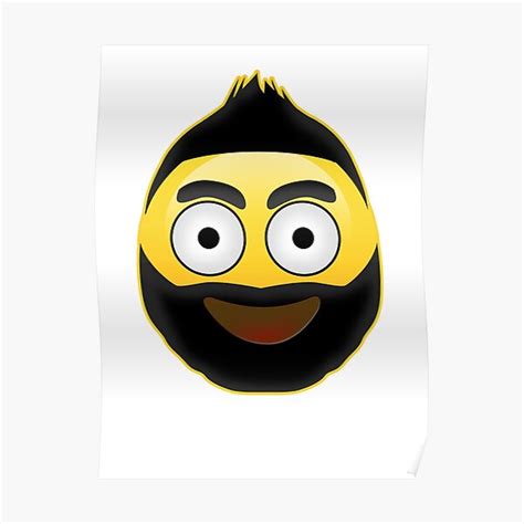 "Emoji (Mohawk and Beard)" Poster for Sale by HippoCollection | Redbubble