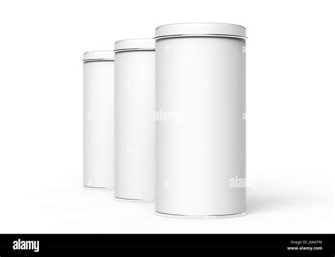Tall Metal Tin Mockup Blank Round Tin Cans Template With Glossy