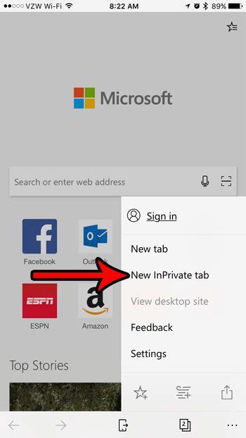 How To Open A Private Browsing Tab In Microsoft Edge On An Iphone Solve Your Tech