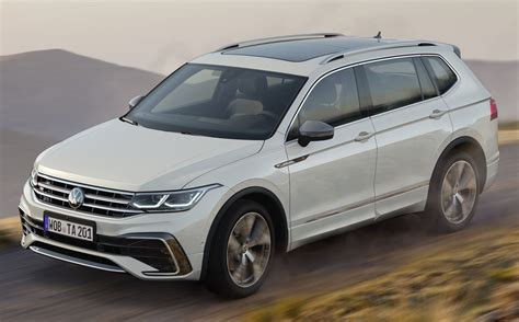 Volkswagen Tiguan Allspace Facelift Unveiled 7 Seat Suv Gets New Looks And Safety Tech Same