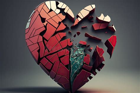 A Heart Broken into Pieces, with Each Piece Representing a Different ...