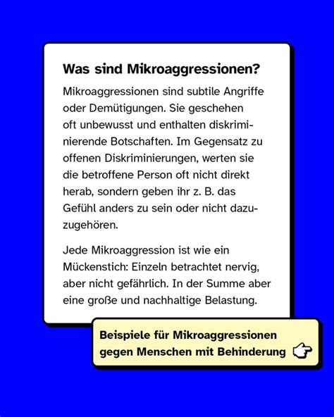 Was Sind Ableistische Mikroaggressionen Scroll Nicht Weg