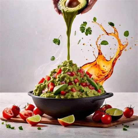 Premium Photo Guacamole Traditional Mexican Avocado Sauce Dip