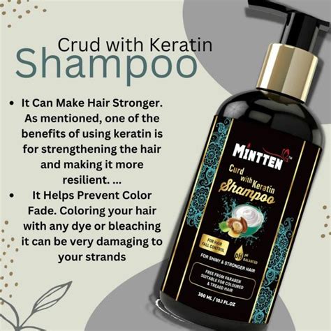 Mintten Keratin Hair Smoothing Shampoo For Shiny All Hair Types Men And Women 600 Ml Pack Of 2