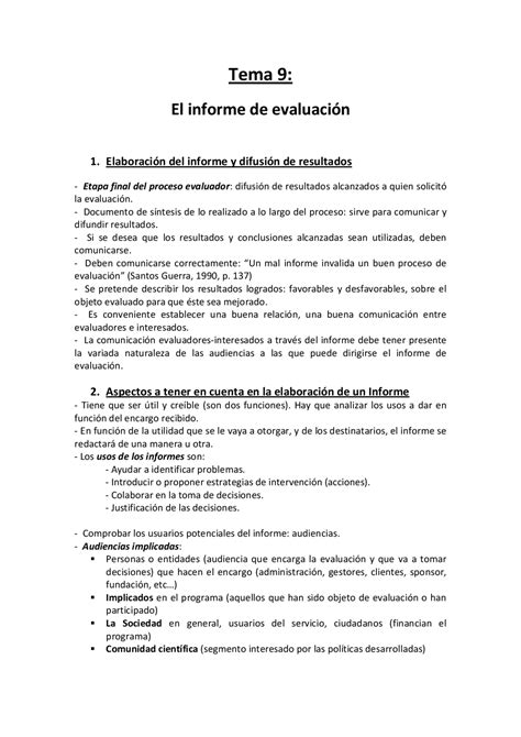 Reducir Mal Embutido Informe De Evaluacion Pedagogica Inhibir Noble Goma