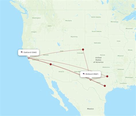 Flights From Midland To Oakland MAF To OAK Flight Routes