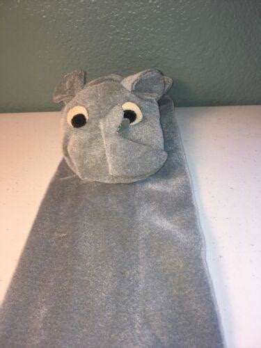 Vintage Baby Einstein Gray Rhino Hand Puppet Rare 3841327169