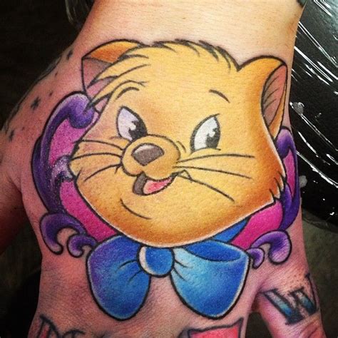 Cat Tattoo On Hand Disney Aristocats Toulouse Tattoo By Ally Riley Dangerzonetattoo Melbourne