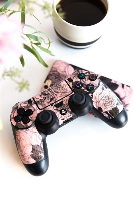 Rose Quartz Floral PS4 Controller Skin | Shop now at www.skinit.com # ...