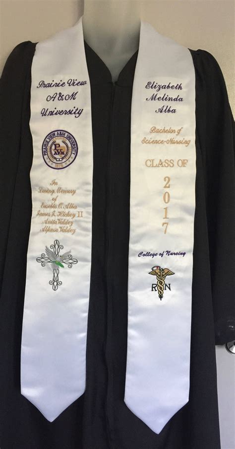 Pvamu Prairie View Texas Aandm University Graduation Stole With Etsy