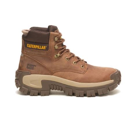 Cat Footwear Mens Invader Hi Steel Toe Work Boot Brown Sherman