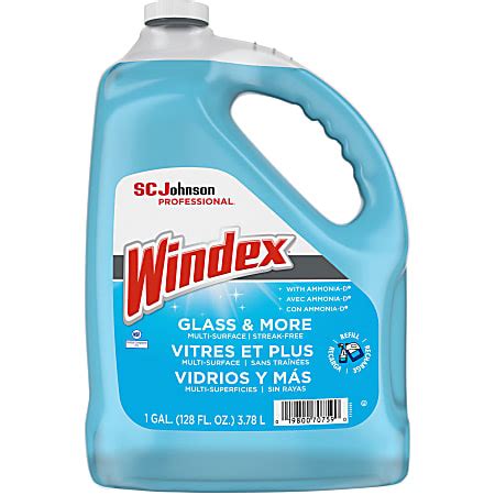 Windex Glass Multi Surface Cleaner 128 Oz Bottle Case Of 4 Office Depot