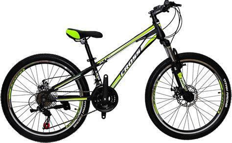 Велосипед CrossBike Racer Black/Light Green/White 24" рама - 11 ...