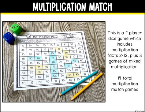 Multiplication Math Games Printable - Classful