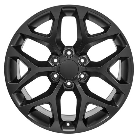 Snowflake Wheel Gmc Sierra Rim Cv98b 20x9 Satin Black Snowflake Rim