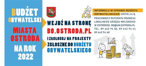 ZAGŁOSUJ NA PROJEKT ZGŁOSZONY DO BUDŻETU OBYWATELSKIEGO MIASTA OSTRÓDA