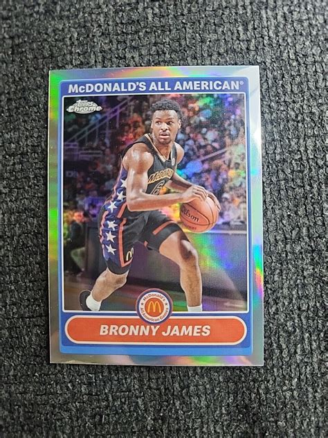 Topps Chrome Mcdonald S All American Bronny James K Refractor