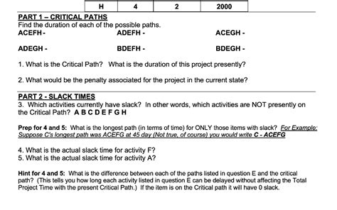 Solved PROJECT MANAGEMENT Critical Paths And Crashing You Chegg