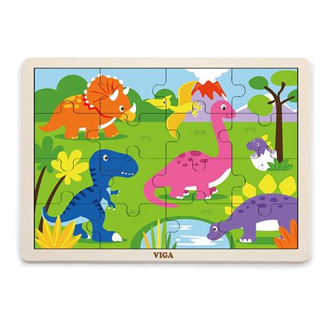 Dinosaur Classic Puzzle - OTC51452 | The Original Toy Co | Wooden Puzzles