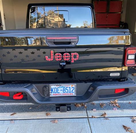 Jeep Gladiator Tailgate Decals American Flags Multiple Etsy