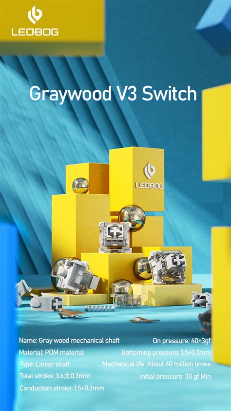 Aula Leobog Mechanical Axis Diy Axis Linear Flexible Switch Hot Swap Pom Material For Mechanical