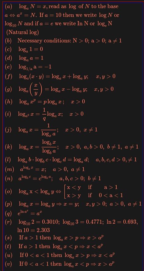 Logarithm Math Formulas Simplify Math Basic Math Skills