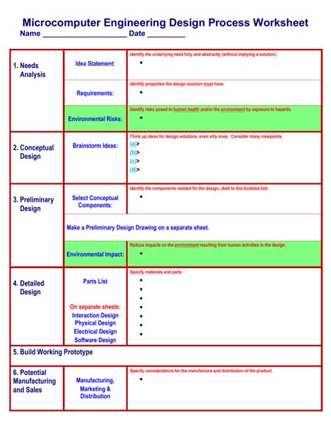 Engineering Design Process Worksheet - Abhayjere.com