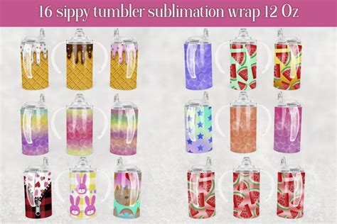 Sippy Tumbler Sublimation Bundle Sippy Cup Tumbler