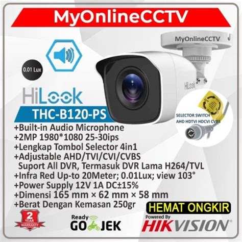 Jual Thc B Ps Kamera Cctv Hilook Outdoor Audio Sound Mic Camera Mp