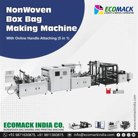 Ecomack Automatic Nonwoven Box Bag Making Machine With Online Handle