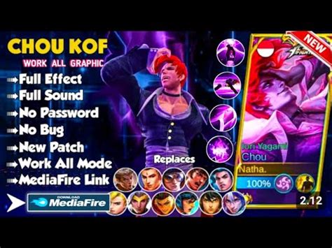 Terbaru Script Skin Chou Kof Iory Yagami No Password Full Effect