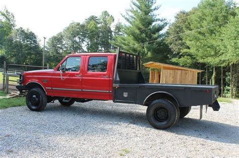 Purchase Used 1995 Ford F 350 Drw Cc Flat Bed 4x4 Dually Crew Cab 7 3 Powerstroke Turbo Diesel